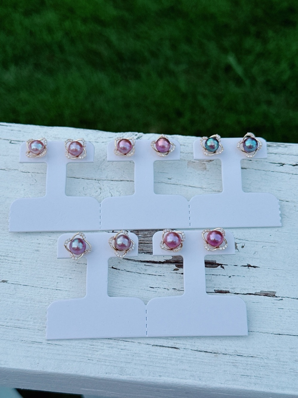 26E471 Handmade 8mm Freshwater Baroque Pearl Studs Earrings S925 Post